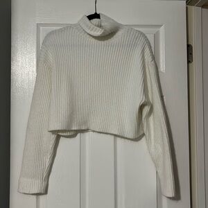 Cropped turtleneck sweater